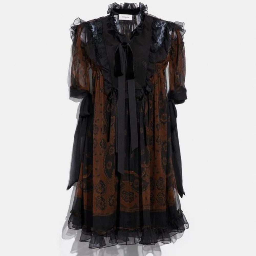 Coach Silk mini bandana print dress